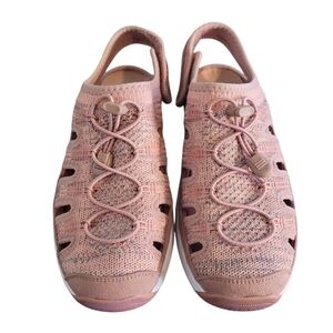Women's Pink Athletic Slip-On Knit Sneakers